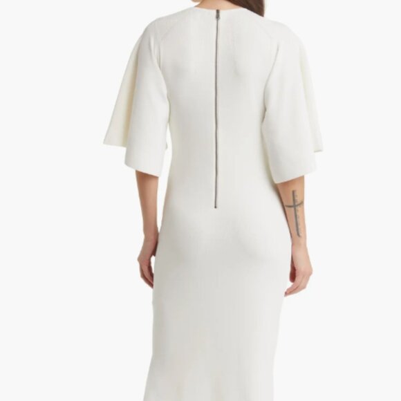 Ted Baker Lounia Fluted Sleeve Body-Con Sweater Dress Size 6 (US 14) NWT - Picture 2 of 7